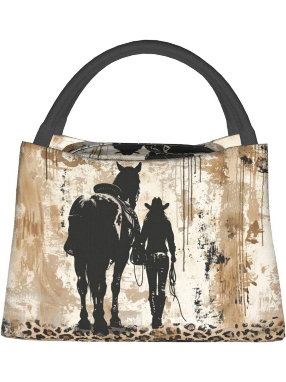 Stylish Western Cowboy Insulated Lunch Bag for Women, Kids & Travel - Reusable!